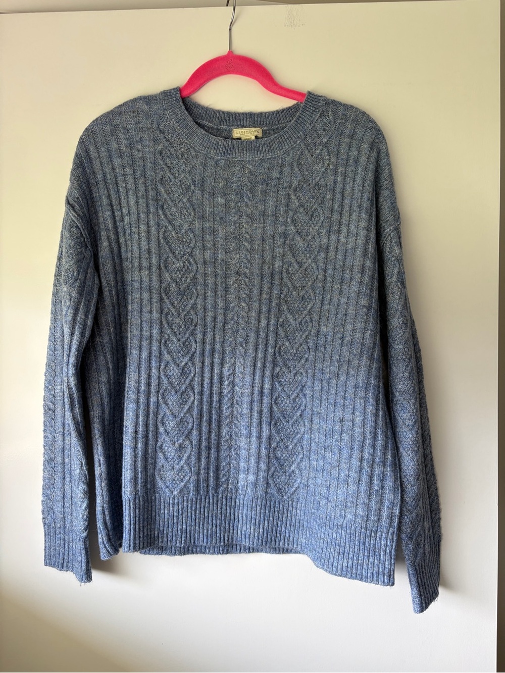 Legendary Outfitters Women’s Classic Cable Crewneck Sweater - Size S